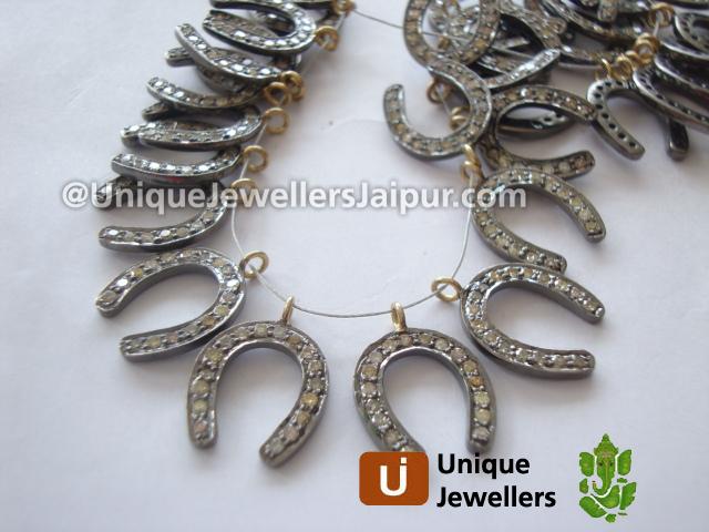 Diamond Studded Silver Horse Shoe